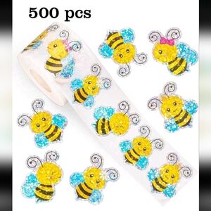 Bee Stickers Roll Holographic